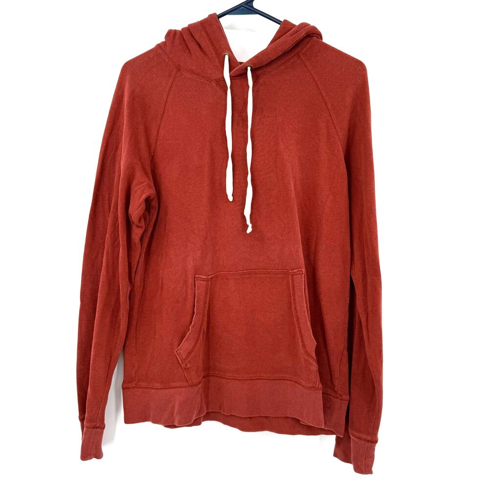 J. Crew Size Small Orange Hooded Sweatshirt Pullover Hoodie Kangaroo Pocket